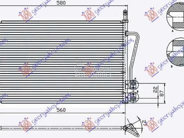 HLADNJAK KLIME BENZIN - 1.4TDC za Ford Fiesta od 2002. do 2008. god.