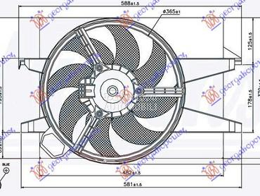 VENTILATOR KOMPLET (BENZIN/DIZ za Ford Fiesta od 2002. do 2008. god.