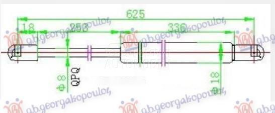 AMORTIZER GEPEK VRATA 3 VRATA