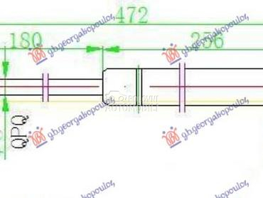AMORTIZER GEPEK VRATA 3 VRATA za Fiat Punto od 1999. do 2003. god.