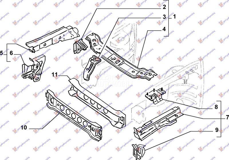 DONJA GREDA KOMPLET (BEZ VERTI