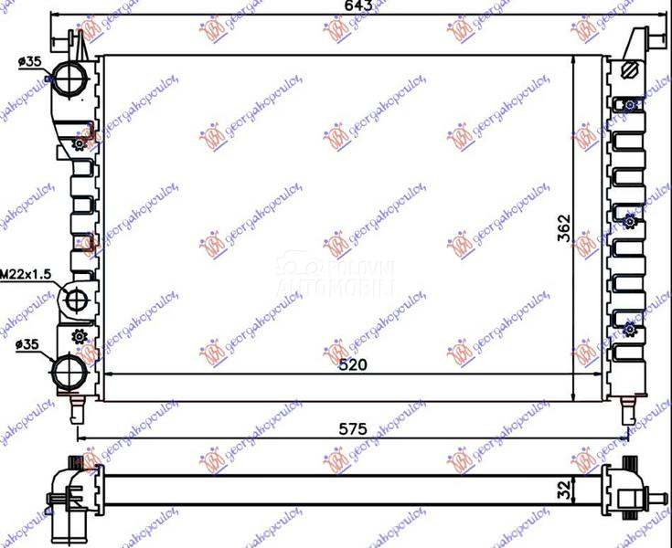 HLADNJAK MOTORA 1.2 BENZIN (52