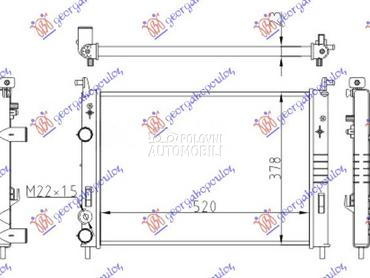 HLADNJAK MOTORA 1.9 D-JTD (520 za Fiat Palio od 1999. do 2004. god.