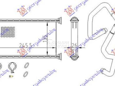 GREJAC KABINE (135x245) (KOMPL za Dodge Nitro od 2007. do 2025. god.