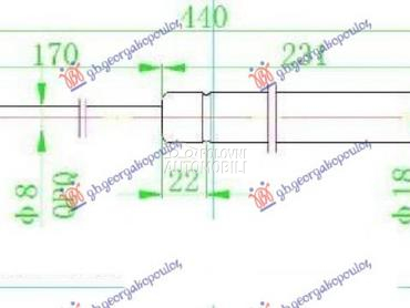 AMORTIZER GEPEK STAKLA (440L-1 za Jeep Cherokee od 2008. do 2014. god.