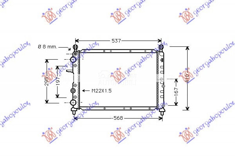 HLADNJAK MOTORA 1.4/1.6/1.8/1.