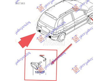ZADNJA MAGLENKA (O) za Hyundai Matrix od 2008. do 2010. god.