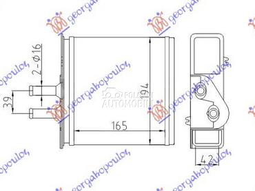 GREJAC KABINE (165x194x42) (TI za Lancia Ypsilon od 1996. do 2003. god.