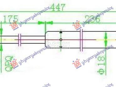 AMORTIZER GEPEK VRATA (445L-30 za Fiat Punto od 1995. do 1999. god.