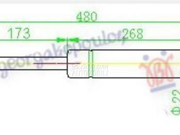 AMORTIZER GEPEK VRATA (CABRIO) za Fiat Punto od 1995. do 1999. god.