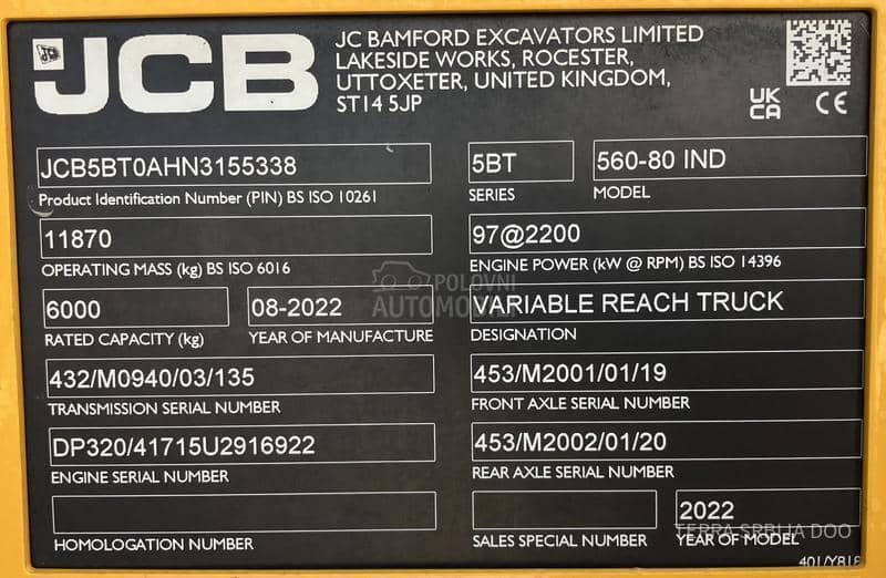 JCB 560 80 WASTEMASTER