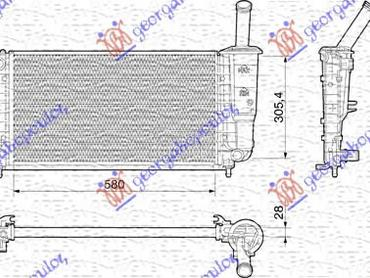HLADNJAK MOTORA 1.4i 16V (58x3 za Fiat Punto od 2003. do 2011. god.