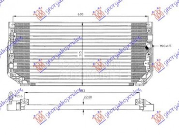 HLADNJAK KLIME (680x320) JAPAN za Toyota Corolla od 1997. do 1999. god.