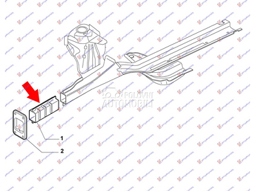KRAK SASIJE PREDNJI za Fiat Punto od 2009. do 2012. god.