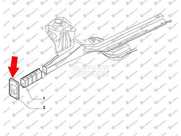 POKLOPAC KRAKA SASIJE za Fiat Grande Punto od 2005. do 2012. god.