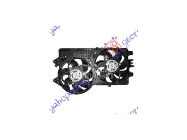 VENTILATOR (DUPLI) KOMPLET (1. za Fiat Punto od 2009. do 2012. god.