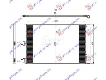 HLADNJAK KLIME A 45 AMG za Mercedes Benz GLA Klasa od 2014. do 2017. god.