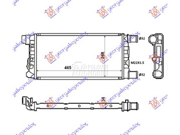 HLADNJAK MOTORA 0.9CC/1.1CC (4 za Fiat Cinquecento od 1993. do 1998. god.