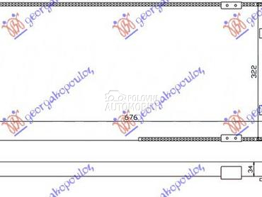 HLADNJAK MOTORA 1.9 TDi (68x30 za Seat Toledo od 1995. do 1999. god.