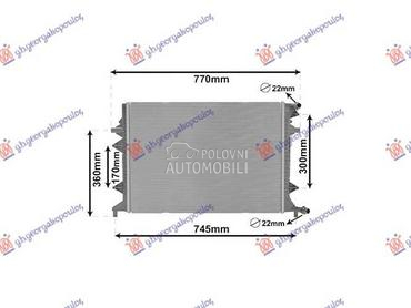 HLADNJAK MOTORA DODATNI... za Volkswagen Tiguan od 2011. do 2016. god.