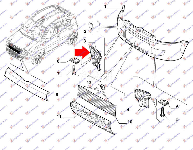 RESETKA PREDNJEG BRANIKA (SA M