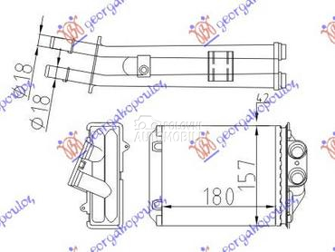 GREJAC KABINE (180x157) (KOMPL za Fiat Panda od 2003. do 2014. god.