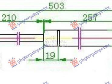 AMORTIZER GEPEK VRATA (502L-28 za Fiat Panda od 2003. do 2014. god.