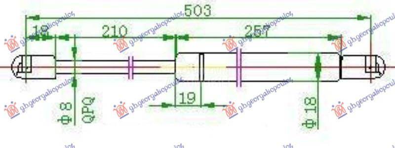 AMORTIZER GEPEK VRATA (502L-28