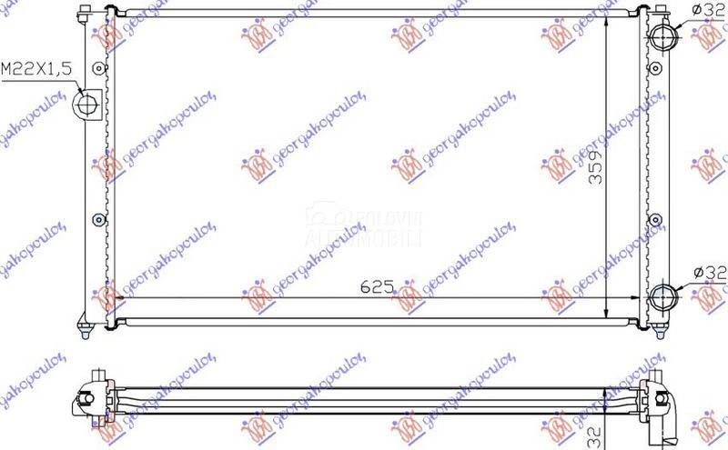 HLADNJAK MOTORA 1.6/1.8/2.0 BE