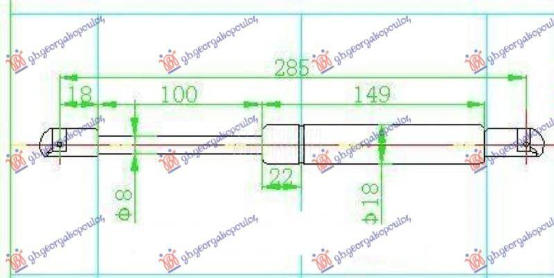 AMORTIZER GEPEK VRATA (287L-31