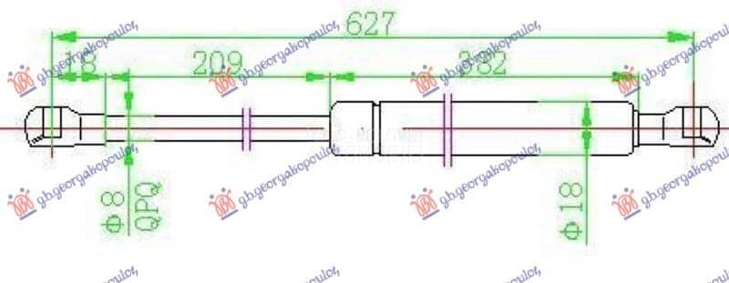 AMORTIZER GEPEK VRATA 660...