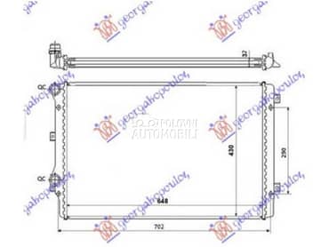 HLADNJAK MOTORA za Volkswagen Touran od 2003. do 2006. god.
