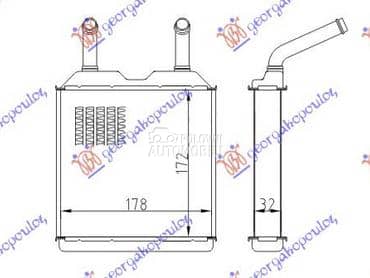GREJAC KABINE za Opel Combo od 1985. do 1988. god.
