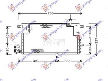 HLADNJAK KLIME za Volkswagen Passat B3 od 1989. do 1993. god.