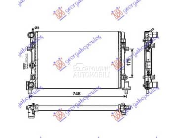 HLADNJAK MOTORA 1.2/1.6... za Audi A1 od 2014. do 2018. god.