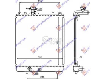 HLADNJAK MOTORA 1.3 (/-)... za Suzuki Ignis od 2000. do 2008. god.