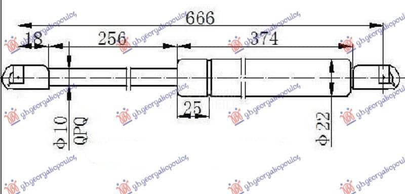 AMORTIZER GEPEK VRATA 755...