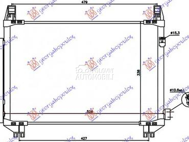 HLADNJAK KLIME D4D DIZEL za Toyota Yaris od 2014. do 2017. god.