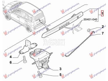 KVAKA GEPEK VRATA SPOLJASNJA za Fiat Panda za 2012. god.