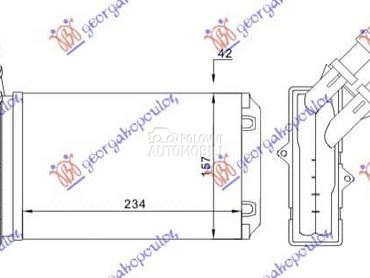 GREJAC KABINE (234x157) za Citroen Xsara od 2000. do 2004. god.