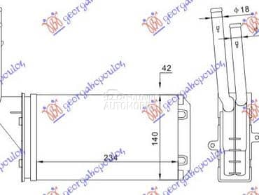 GREJAC KABINE za Citroen Saxo od 1999. do 2004. god.