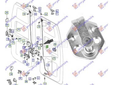 BRAVA GEPEK VRATA CENTRALNA za Ford Transit Connect od 2003. do 2010. god.