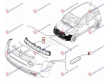 APSORBER PREDNJEG BRANIKA za Fiat Panda za 2012. god.