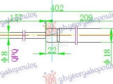AMORTIZER HAUBE 460 njutna za Volkswagen Touran od 2007. do 2010. god.