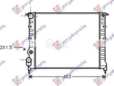 HLADNJAK MOTORA 1.2/1.4CC za Renault Clio od 1994. do 1995. god.