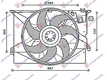 VENTILATOR KOMPLET za Mercedes Benz S Klasa od 2005. do 2013. god.