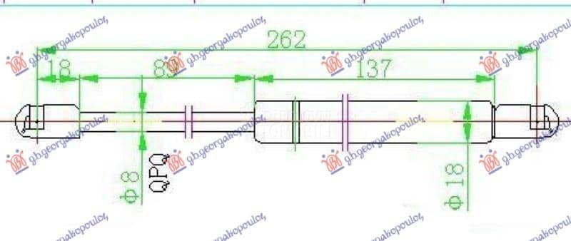 AMORTIZER GEPEK VRATA 510...