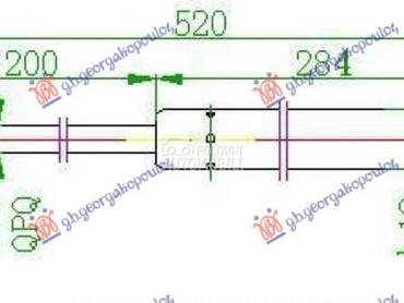 AMORTIZER GEPEK VRATA (520L-36 za Fiat Brava od 1995. do 2003. god.