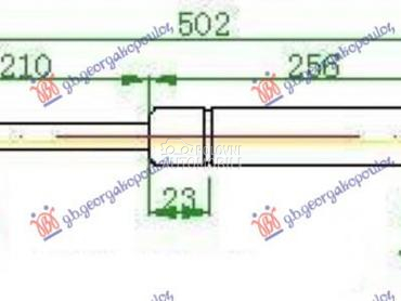 AMORTIZER GEPEK VRATA KARAVAN za Fiat Marea od 1996. do 2007. god.