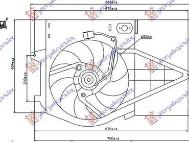 VENTILATOR KOMPLET (BENZIN) - za Fiat Ulysse od 1994. do 2002. god.